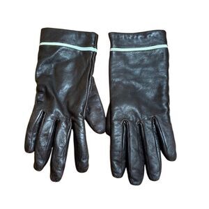 Vintage brown leathered cashmere lined women’s gloves medium Willi Smith